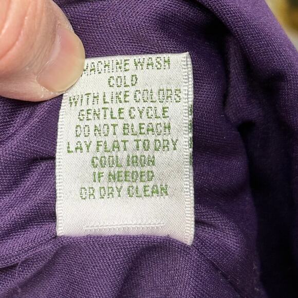 Donna Morgan Purple Dress, Offset V Neck, Lined, Textured Pattern, NWT, size 14 - Picture 7 of 7